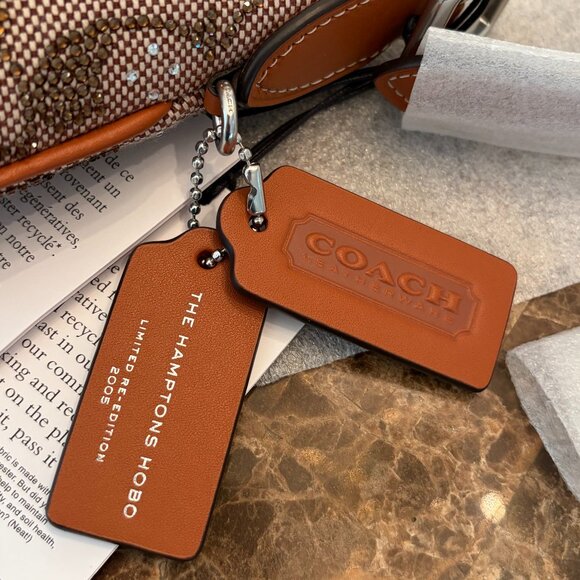 Coach Hampton's Hobo Bag in Crystal Signature Jacquard (Amber) - Picture 14 of 15